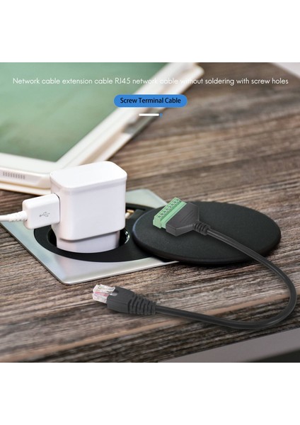 RJ45 Vidalı Terminal Konnektör Kablosu RJ45 Erkek 8 Pin Uzatma Kablosu Kurşun Cat5/6/7 Ethernet Genişletici Av Cctv Dvr (Yurt Dışından) fırsatları