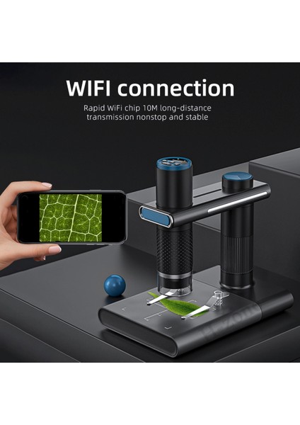 Taşınabilir Kablosuz Dijital Mikroskop USB Hd Muayene Wifi Kamera Pc-B Için Standlı 1000X Büyütme (Yurt Dışından) modelleri