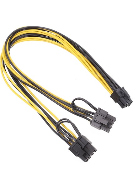 Bilgisayar Bağlantı Kablosu Grafik Kartı Güç Kablosu 6pin Erkek - Çift 8pin Erkek 30CM (Yurt Dışından)