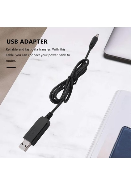 USB Dc 5V - Dc 12V 2.1mm x 5.5mm Modül Dönüştürücü Dc Varil Erkek Konnektör Jakı Güç Kablosu Fişi, USB - Dc Kablosu -1m (5V - Dc 12V) (Yurt Dışından)