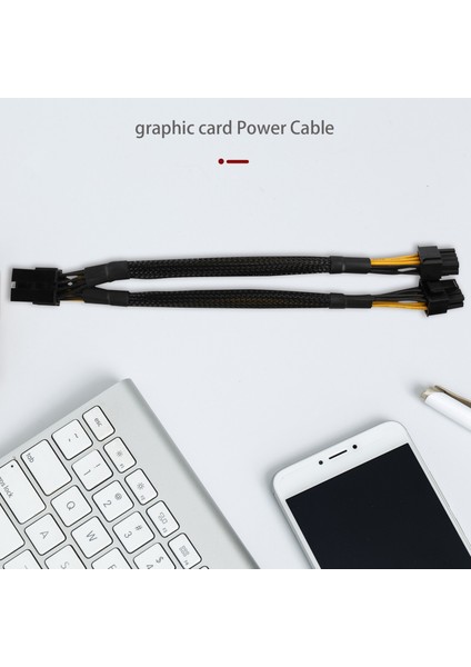1 Paket Gpu VGA Pcı-E 8 Pin Dişi Çift 8(6+2) Pin Erkek Pcı Express Adaptör Örgülü Kollu Splitter Güç Kablosu 8 Inç (Yurt Dışından)