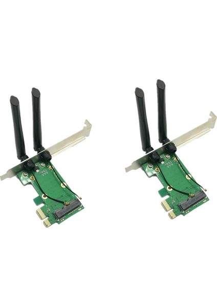 Pc Için Kablosuz Kart Wifi Mini Pcı-E Express - 2 Harici Antenli Pcı-E Adaptörü (Yurt Dışından)