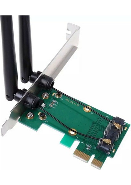 Pc Için Kablosuz Kart Wifi Mini Pcı-E Express - 2 Harici Antenli Pcı-E Adaptörü (Yurt Dışından)