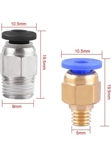 Adet Ptfe Boru (1,5m), 10 Adet Pc4-M6 Bağlantı Elemanı ve 10 Adet PC4-M10 Bağlantı Konnektörü, 3D Yazıcı Için 1,75MM (Yurt Dışından) modelleri