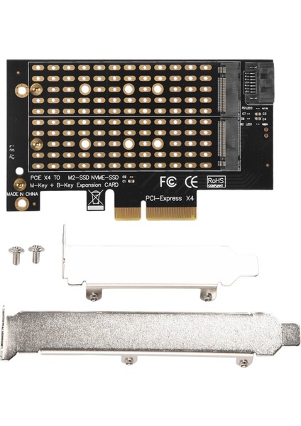 Pcie M2/m.2 Adaptörü M.2 Ngff Masaüstü Pcie X4 X8 X16 Nvme Sata Çift SSD Pci Express Adaptör Kartı (Yurt Dışından)