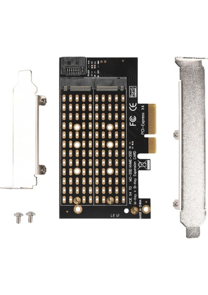 Pcie M2/m.2 Adaptörü M.2 Ngff Masaüstü Pcie X4 X8 X16 Nvme Sata Çift SSD Pci Express Adaptör Kartı (Yurt Dışından)