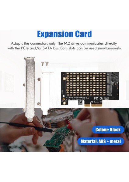 Pcie M2/m.2 Adaptörü M.2 Ngff Masaüstü Pcie X4 X8 X16 Nvme Sata Çift SSD Pci Express Adaptör Kartı (Yurt Dışından)
