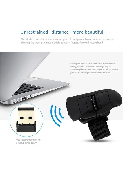 2.4g Kablosuz Parmak Yüzük Optik Mini Fare, Tembel Parmak Mini Parmak Ucu Kablosuz Fare USB Optik Halka Dizüstü Bilgisayar Faresi (Yurt Dışından) modelleri
