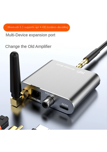 D300 Kablosuz Alıcı -Hd Bt 5.2 Hifi Stereo Ses Adaptörü Desteği Kulaklık Tv Amplifikatörü Için Koaksiyel Fiber Optik (Yurt Dışından) fiyatları