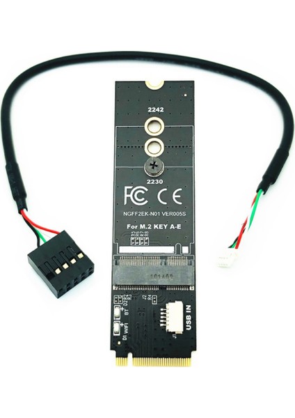 M.2 Key-M - M.2 Ngff Pcıe Protokolü Kablosuz Ağ Kartı Modülü Için Key Ae/e Adaptör Yükseltici Kartı (Yurt Dışından)