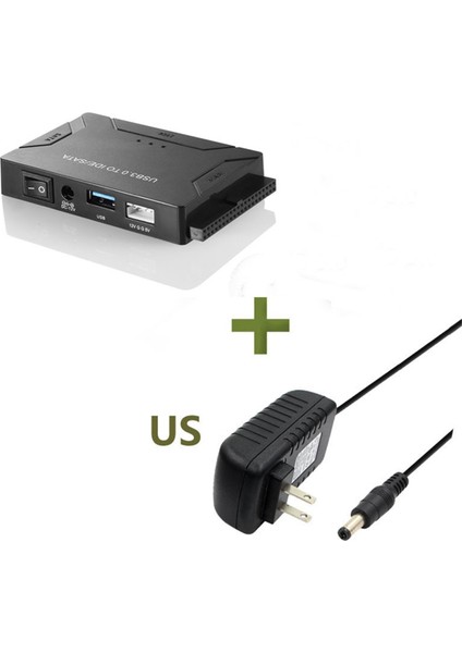Usb3.0 Sabit Sürücü Adaptörü, 3 Yollu Usb3.0 - Sata/ıde Kolay Sürücü Kablosu, Çok Fonksiyonlu Kolay Sürücü Kablosu Abd Fişi (Yurt Dışından)