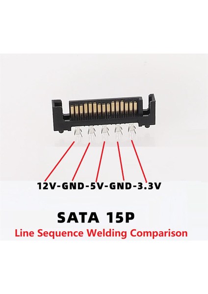 50 Çift L29-SATA Fişi 5 Delik Sata Erkek Sata Erkek Soket Seri Bağlantı Noktası 15P Güç Konektörü Fişi ve (Yurt Dışından) fırsatları