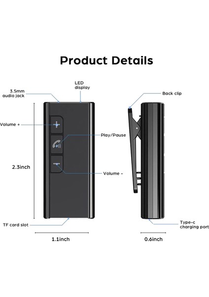 Bluetooth 5.1 Alıcı Mini Kablosuz Ses Adaptörü Kulaklık Hoparlör Için Taşınabilir Bluetooth Stereo Çıkış Ses Alıcısı (Yurt Dışından) modelleri