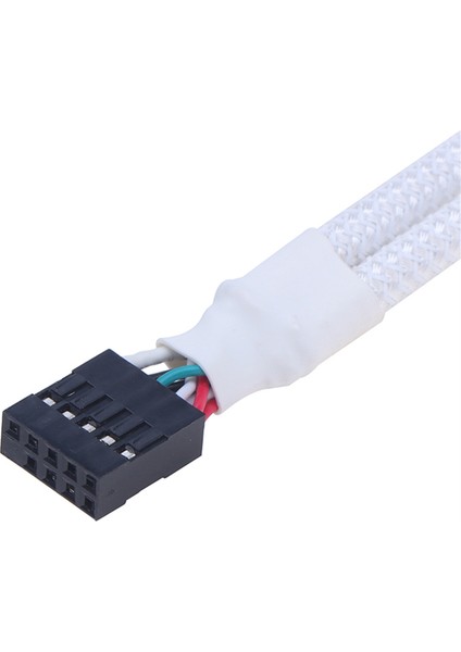 Ses Hd Uzatma Kablosu Pc Için Dıy 15 cm Bilgisayar Anakartı USB Uzatma Kablosu 9 Pin 1 Kadın 2 Erkek Y Splitter (Yurt Dışından)