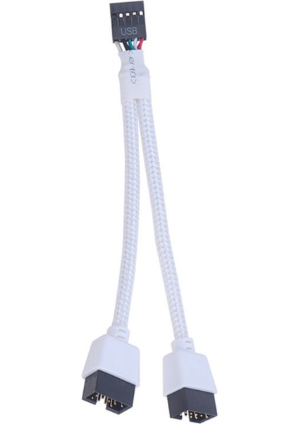 Ses Hd Uzatma Kablosu Pc Için Dıy 15 cm Bilgisayar Anakartı USB Uzatma Kablosu 9 Pin 1 Kadın 2 Erkek Y Splitter (Yurt Dışından) fırsatları