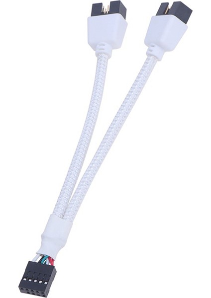 Ses Hd Uzatma Kablosu Pc Için Dıy 15 cm Bilgisayar Anakartı USB Uzatma Kablosu 9 Pin 1 Kadın 2 Erkek Y Splitter (Yurt Dışından) indirimleri