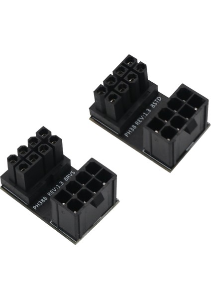 2 Adet Atx 8pin Dişi 8pin Erkek 180 Derece Açılı Güç Adaptörü Dönüştürücü Masaüstü Bilgisayarlar Için Görüntü Kartı (Yurt Dışından)