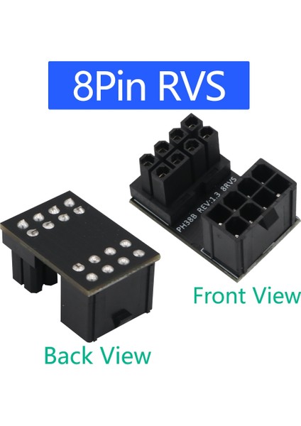 2 Adet Atx 8pin Dişi 8pin Erkek 180 Derece Açılı Güç Adaptörü Dönüştürücü Masaüstü Bilgisayarlar Için Görüntü Kartı (Yurt Dışından)