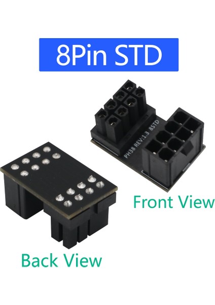 2 Adet Atx 8pin Dişi 8pin Erkek 180 Derece Açılı Güç Adaptörü Dönüştürücü Masaüstü Bilgisayarlar Için Görüntü Kartı (Yurt Dışından)