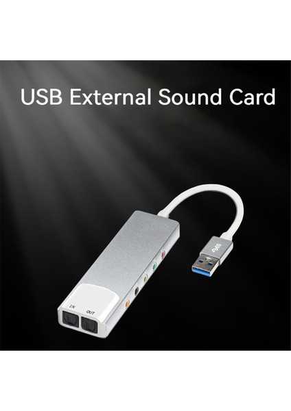USB Harici Ses Dönüştürücü Harici Ses Kartı 5.1 Kanal Kulaklık Adaptörü Pc Bilgisayar Için Ses Kartı Spdıf (Yurt Dışından)