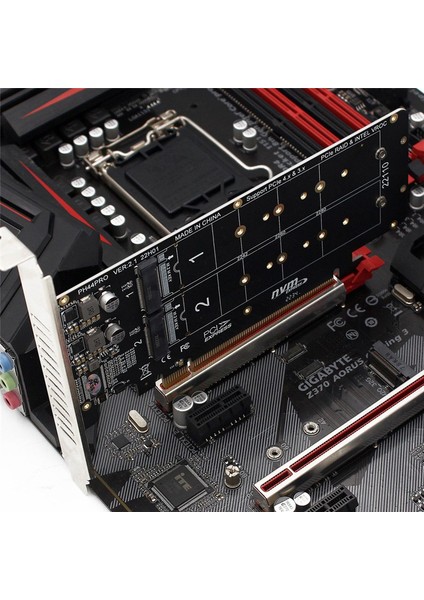 Çift Taraflı 4 Diskli Nvme Raıd Kartı PCIEX16 - M.2 M-Key NVMEX4SSD 2u Sunucu Raıd Dizisi Genişletme Adaptörü Bölünmüş Kart (Yurt Dışından) modelleri