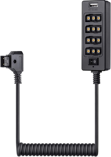 Güç Anahtarlı Dtap Ayırıcı Kablo V-Mount V Kilidi Için D-Tap, Altın Montajlı Pil - 3p x 4 Dişi Bağlantı Noktası ve USB Bağlantı Noktası (Yurt Dışından)