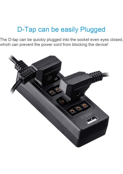 Güç Anahtarlı Dtap Ayırıcı Kablo V-Mount V Kilidi Için D-Tap, Altın Montajlı Pil - 3p x 4 Dişi Bağlantı Noktası ve USB Bağlantı Noktası (Yurt Dışından) modelleri