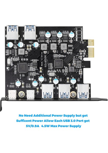 7 Bağlantı Noktalı Pcı-E - Tip C (2), 2 Arka USB 3.0 Bağlantı Noktalı Pcı Express Kart Masaüstü Bilgisayar Pcı-E - USB 3.0 Genişletme Kartı (Yurt Dışından) modelleri