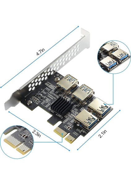Pcı-E 1 Ila 4 Pcı-Express 16X Yuva Genişletme Kartları-Usb 3.0 Adaptörü, Madencilik Için Uygun (Yurt Dışından) fiyatları