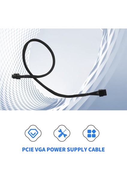 8 Pın 8 Pin (6 +2) Pcıe VGA Besleme Kablosu Flex Supernova 650 750 850 1000 1600 2000 G2 G3 P2 T2 Gs (Yurt Dışından)