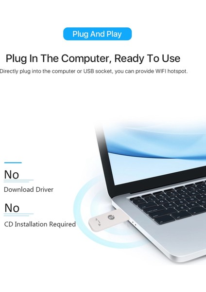 USB Modem 4g Wifi Yönlendirici 150MBPS USB Dongle, Yuvalı Araba Kablosuz Bağlantı Noktası Cep Mobil Wifi(A) (Yurt Dışından)