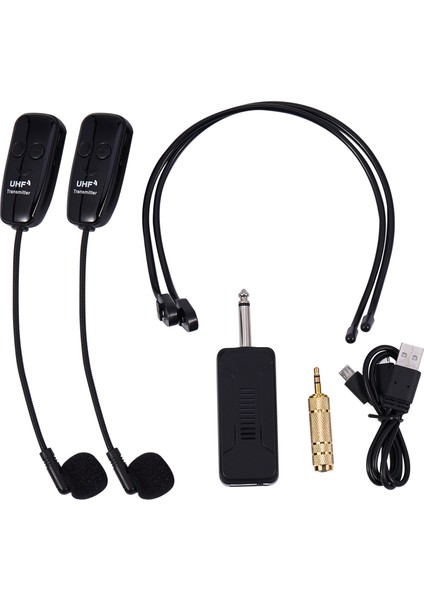 U12F Uhf One For Two Kablosuz Kulaklık Mikrofon Amplifikatör Mikser Öğretim Kılavuzları Toplantı Dersleri Için Uygun (Yurt Dışından)