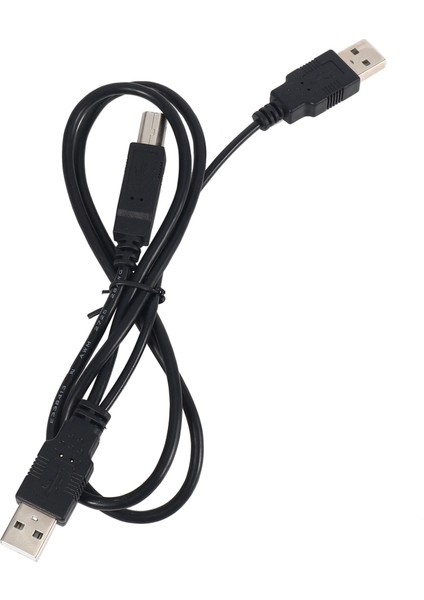 Yazıcı ve Tarayıcı ve Harici Sabit Disk Sürücüsü Için Çift USB 2.0 Erkek - Standart B Erkek Y Kablosu 80CM (Yurt Dışından) fırsatları