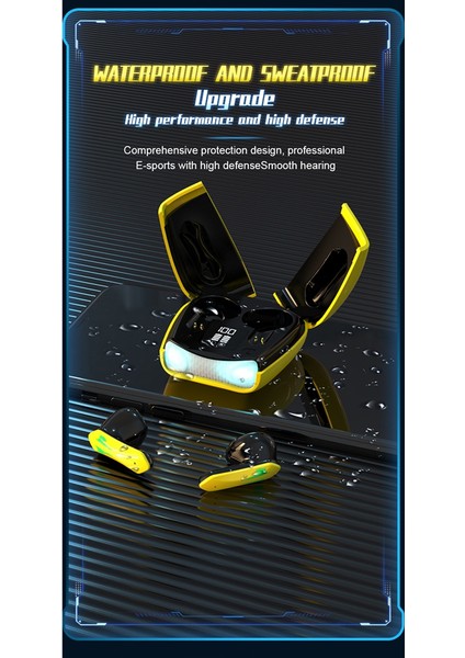 X16PRO Bluetooth 5.2 Kulaklık Oyun Kablosuz Kulaklık Su Geçirmez Kulaklık Kulakiçi Mikrofonlu Kulak Içi Kulaklıklar, Sarı (Yurt Dışından) fiyatları