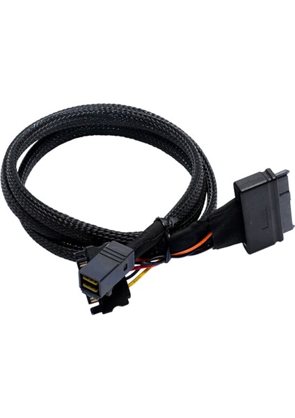 Mini Sas SFF8643 U.2 Ila 8639+15PIN Güç Kablosu Nvme Sabit Disk Veri Bağlantı Kablosu SFF8643 Ila SFF8639 Sabit Disk Kablosu (Yurt Dışından)