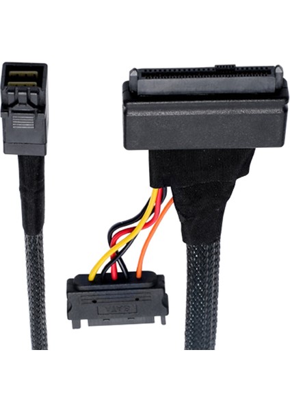 Mini Sas SFF8643 U.2 Ila 8639+15PIN Güç Kablosu Nvme Sabit Disk Veri Bağlantı Kablosu SFF8643 Ila SFF8639 Sabit Disk Kablosu (Yurt Dışından) indirimleri