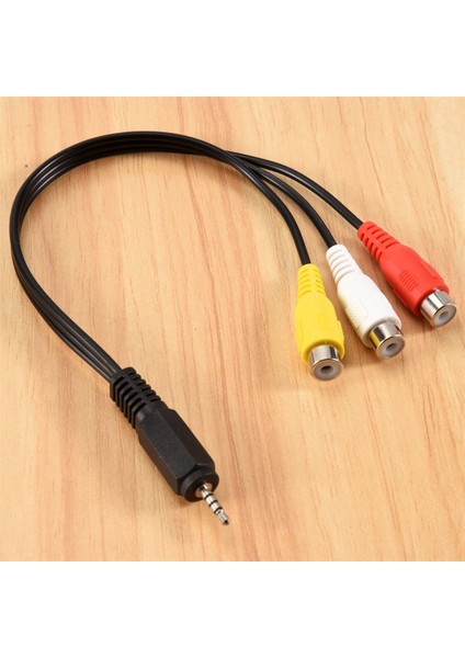 2.5mm Mini Av Erkek - 3rca Dişi M/f Ses Video Kablosu Stereo Jak Adaptör Kablosu (Yurt Dışından) fırsatları
