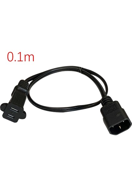 Iec 320 C14 Erkek Fiş Abd 2pin Dişi Soket Güç Adaptör Kablosu, C14 - Nema 1-15R 2 P Güç Adaptör Kablosu (0.1 Metre) (Yurt Dışından) indirimleri