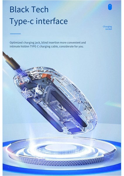 Dizüstü Bilgisayar/tablet Için Sessiz Kablosuz Bluetooth Fare 3 Modlu Şeffaf Fare 2.4g+Bt (Yurt Dışından) modelleri