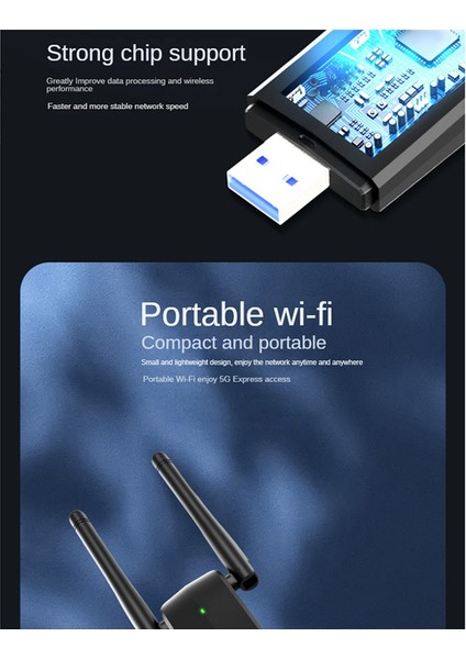 Wifi 6 USB Adaptörü Çift Bant AX1800 2.4g/5ghz Kablosuz Ağ Kartı Windows 7/10/11 Için USB 3.0 Wifi6 Adaptörü (Yurt Dışından) fiyatları