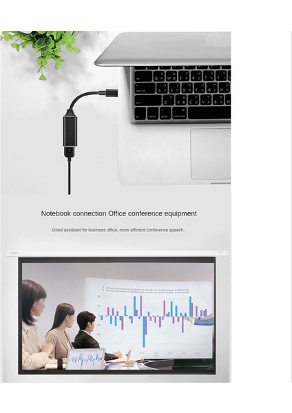 USB C - Uyumlu Adaptör 4K 30Hz Type-C - Uyumlu Kablo Usb-C 3.1 To -Uyumlu Dönüştürme Kablosu (Yurt Dışından)