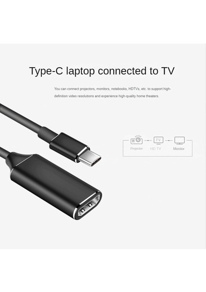 USB C - Uyumlu Adaptör 4K 30Hz Type-C - Uyumlu Kablo Usb-C 3.1 To -Uyumlu Dönüştürme Kablosu (Yurt Dışından)