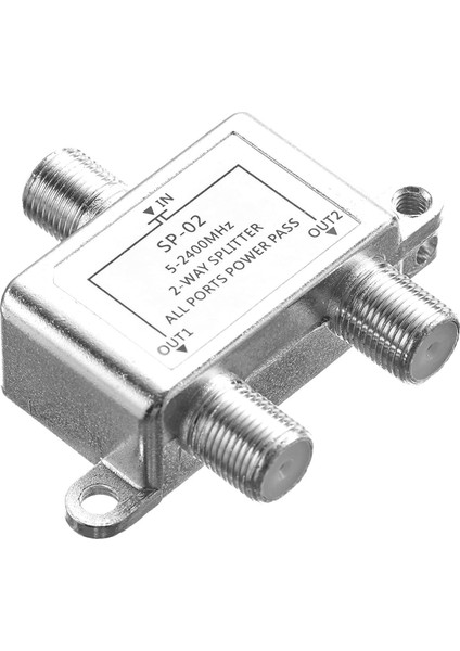 Dijital 2 Yollu Koaksiyel Kablo Ayırıcı 5-2400MHZ, Rg6 Uyumlu, Analog/dijital Tv Bağlantıları ve Internet ile Çalışır (Yurt Dışından)