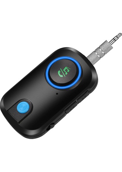 Bluetooth 5.0 Ses Verici Alıcısı, 3'ü 1 Arada Mikrofon, 3,5 mm Aux Bağlantı Noktalı Düşük Gecikmeli Kablosuz Müzik Adaptörü (Yurt Dışından)