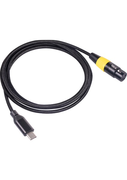 USB C - Xlr Dişi Kablo Tip C Erkek - 3 Pin Xlr Dişi Mikrofon Kablo Konektörü Bilgisayar Ses Veri Kablosu 3 Metre (Yurt Dışından)