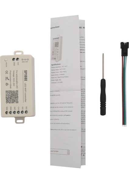 SP108E LED Wifi Denetleyicisi WS2812B WS2813 Vb Modül Işık Akıllı App Kablosuz Kontrol Ios 10/android 4.4 DC5-24V (Yurt Dışından)