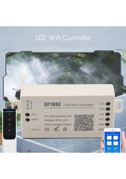 SP108E LED Wifi Denetleyicisi WS2812B WS2813 Vb Modül Işık Akıllı App Kablosuz Kontrol Ios 10/android 4.4 DC5-24V (Yurt Dışından)