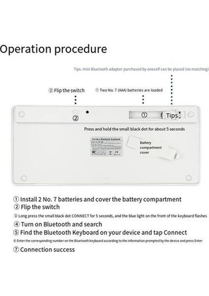 Ingilizce Klavye Çok Fonksiyonlu ve Pratik Küçük Dil Kullanışlı ve Kullanımı Kolay Kablosuz Bluetooth Klavye (Yurt Dışından) fırsatları