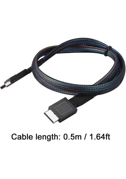 Mini Sas Sunucu Çok Fonksiyonlu Kullanışlı Sabit Disk Kablosu Oculink SFF-8611 Pcie4.0 Dizi Kartı Bağlantı Kablosu (Yurt Dışından)