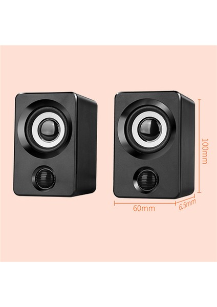 USB Mini Küçük Hoparlör Bilgisayar Ses Stereo Subwoofer Hoparlör Ev Dizüstü Masaüstü Bilgisayar Için Kablolu Masaüstü Hoparlör (Yurt Dışından)